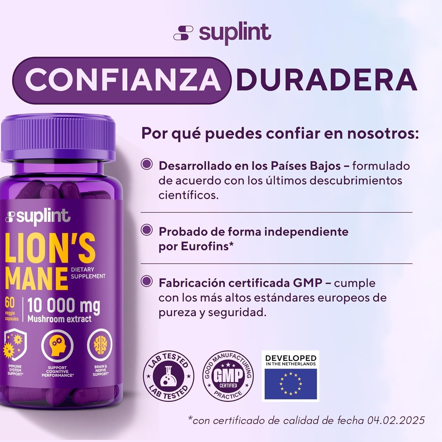 Thumbnail 1 de Melena de León 10.000 mg cápsulas veganas