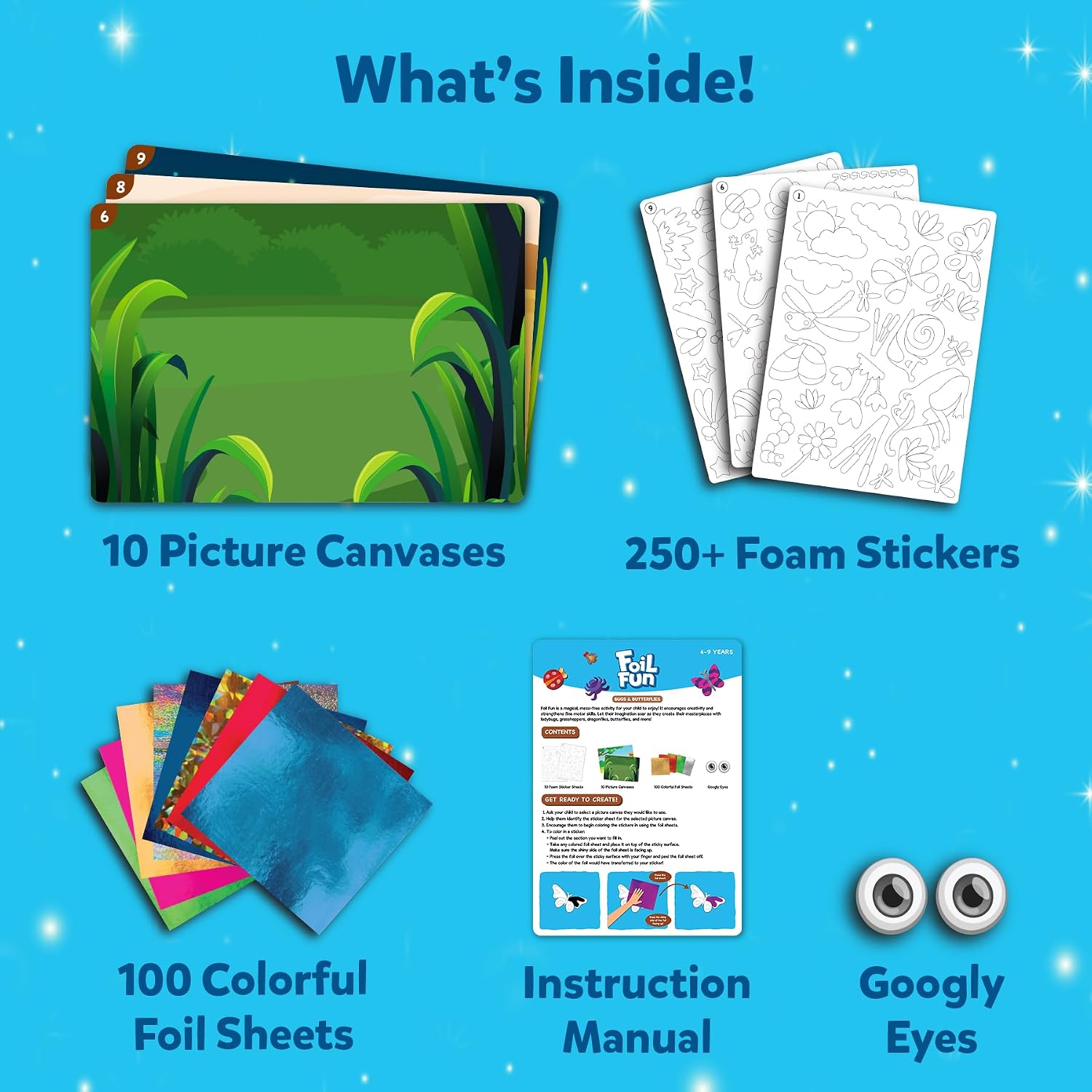 Thumbnail 2 de Skillmatics Foil Fun Bugs & Butterflies 100 sheets