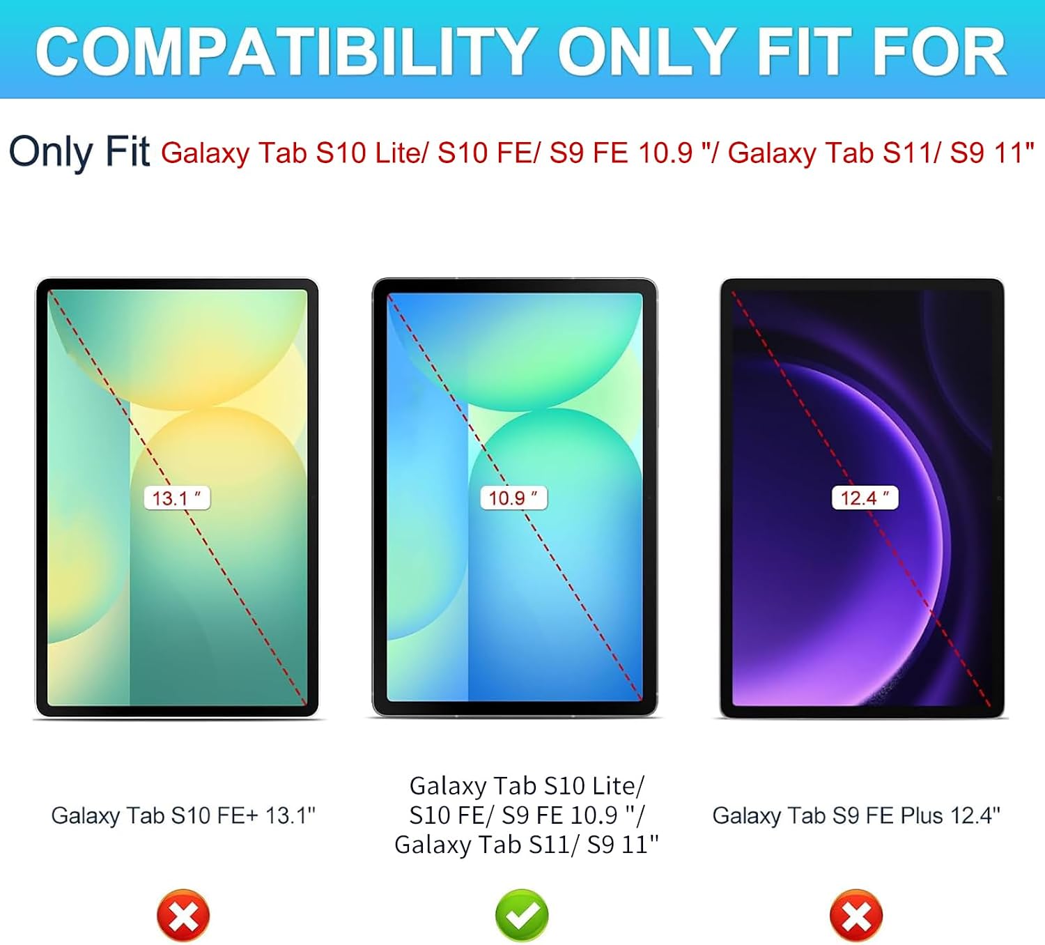 Detalle de XunyLyee 3er-Set Panzerglas für Samsung Galaxy Tab S (10,9–11 Zoll) – Schutzfolie für Displays