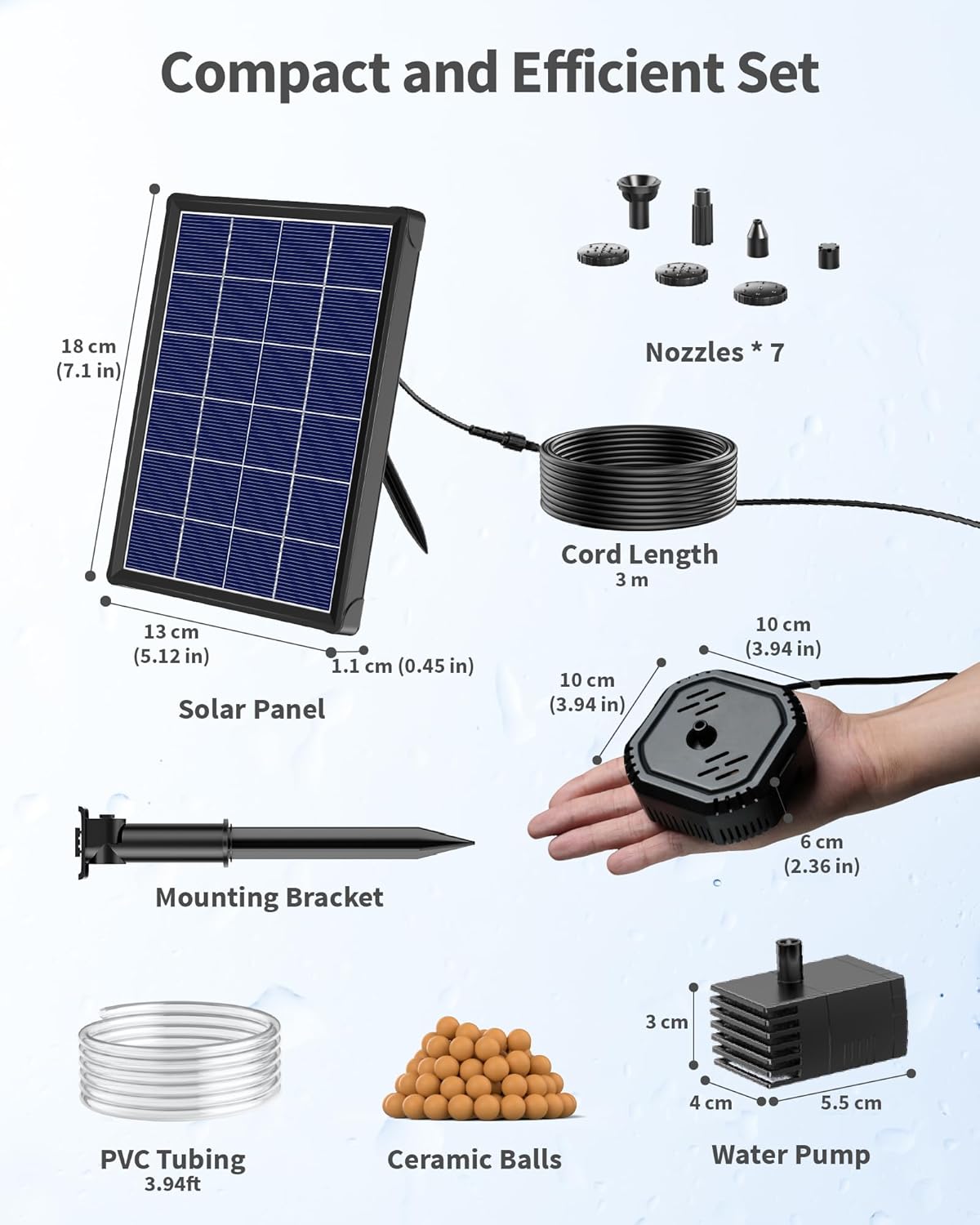 Thumbnail 4 de POPOSOAP 4W Solar Water Fountain with Filter Kit – Safe, Low-Hassle Fountain for Bird Baths & Small Ponds
