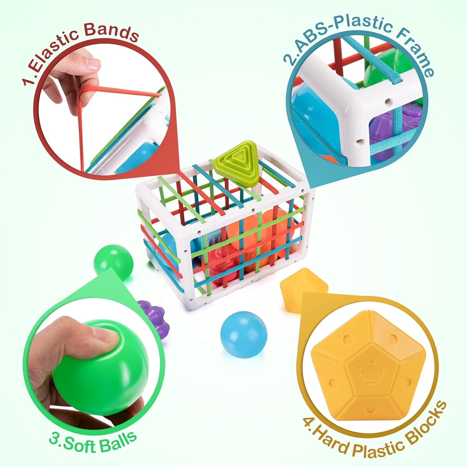 Thumbnail 3 de LZDMY Baby Sensory Cube 6 12 Months