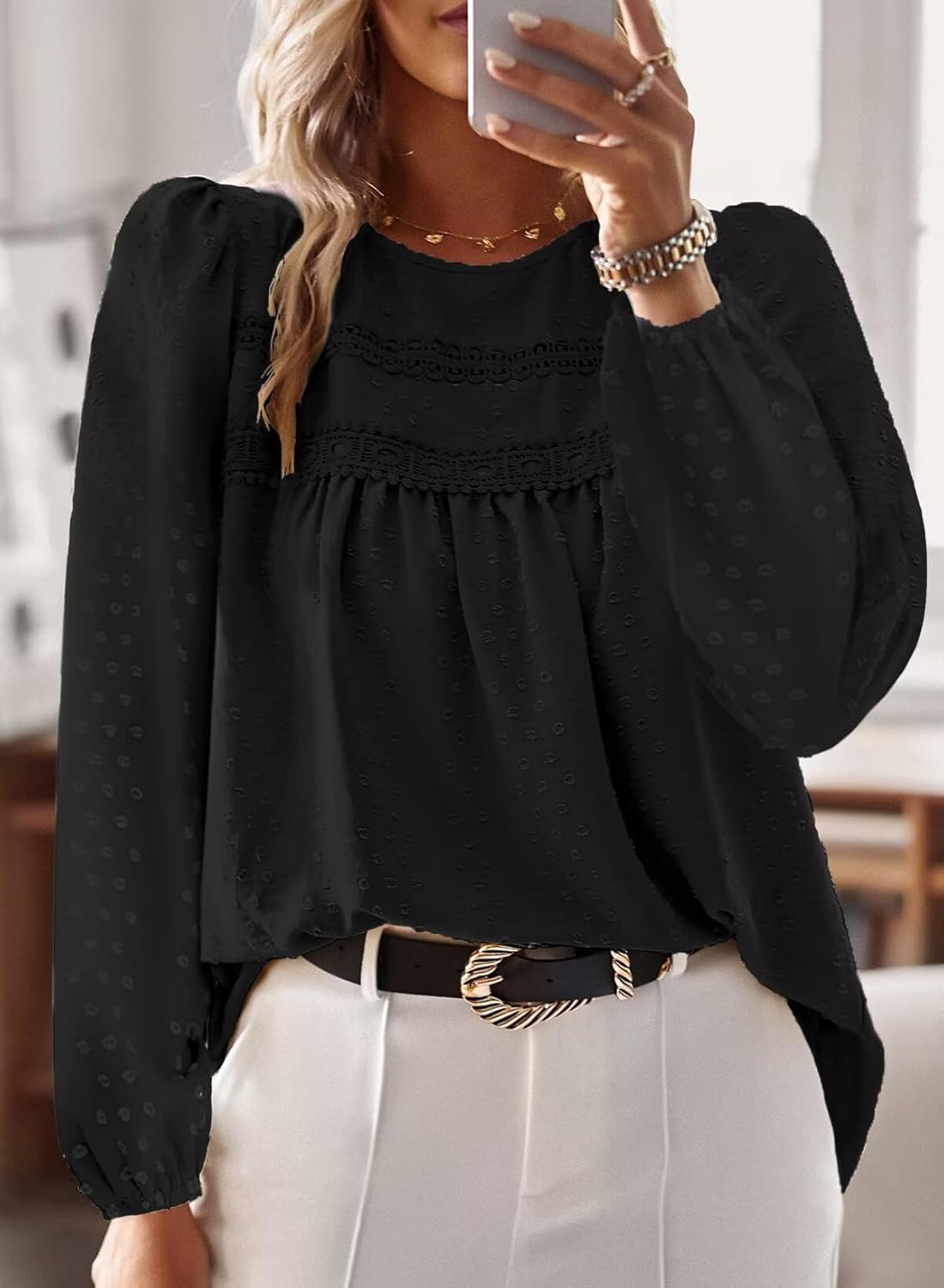 Thumbnail 3 de TUUHAW Langarmshirt Damen Boho für Boho