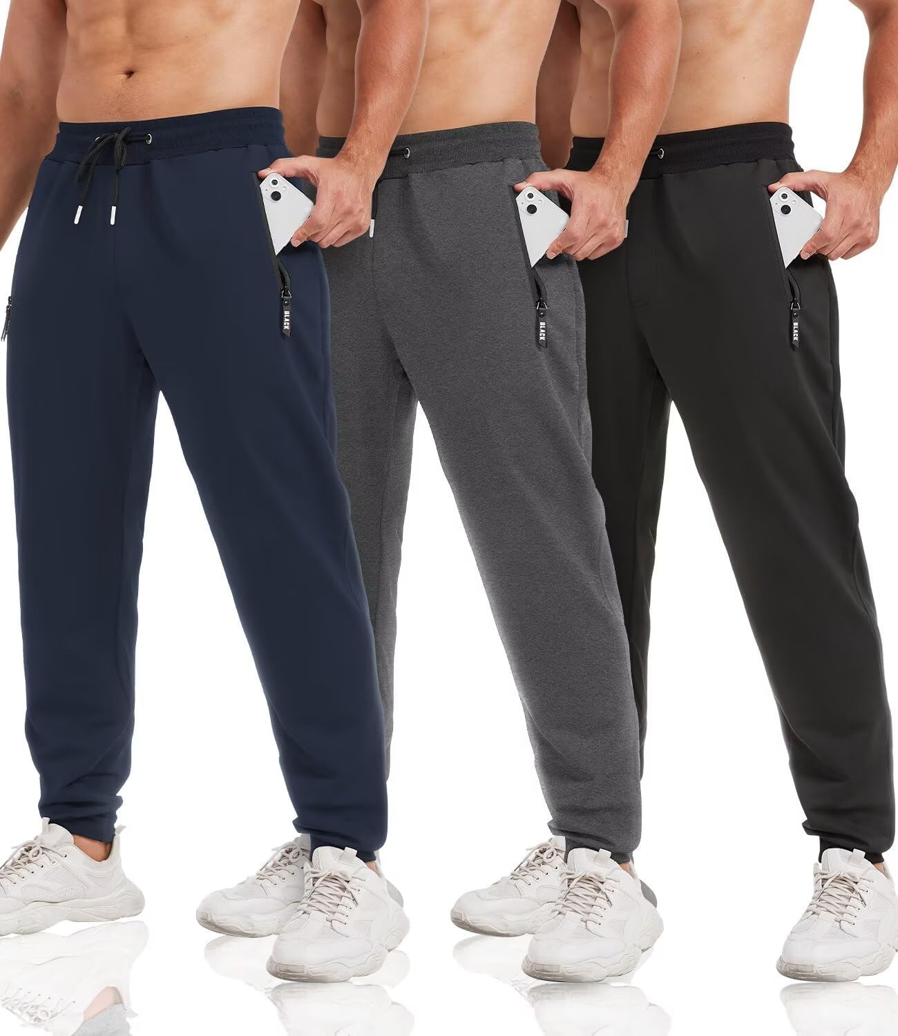 Detalle de Lomsoe Men's Joggers, 3-Pack