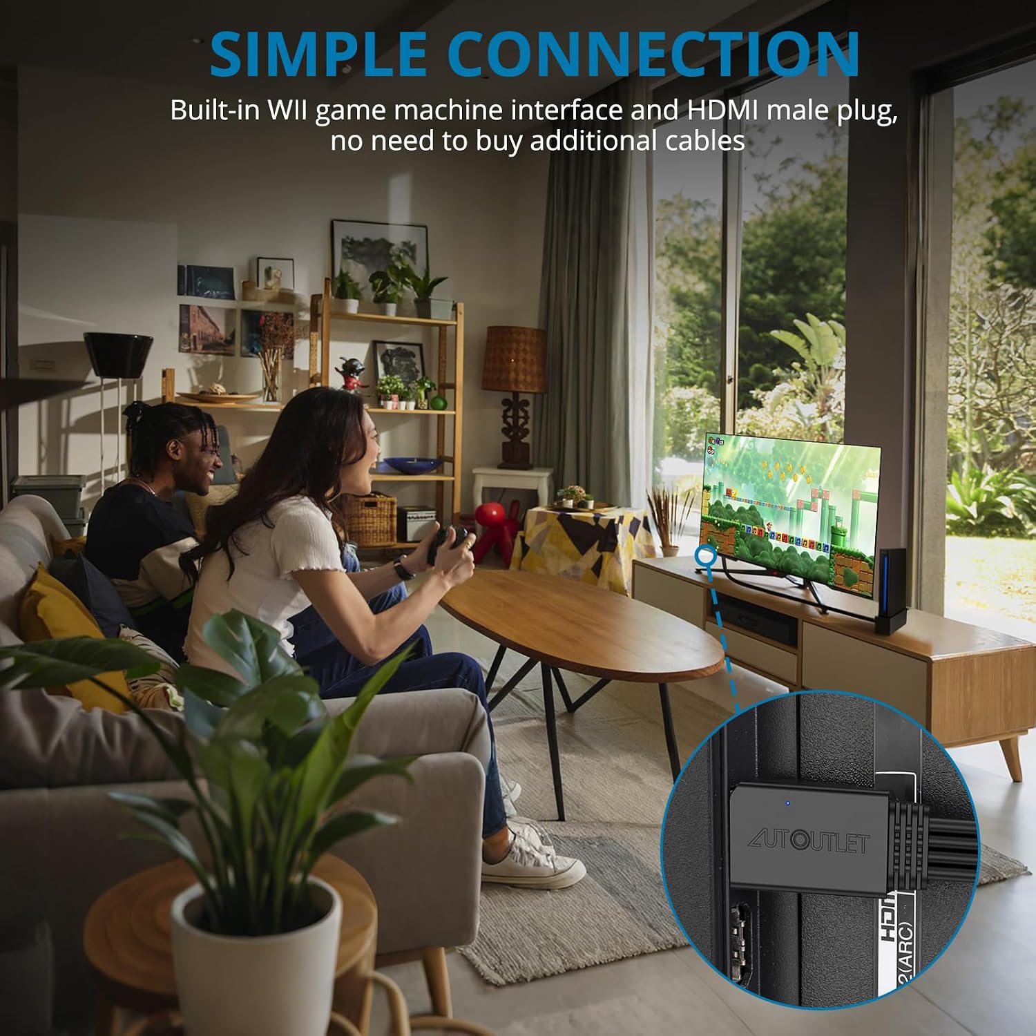 Thumbnail 5 de AUTOUTLET Wii to HDMI Converter 1080P: Plug‑and‑play HDMI output for Wii, Wii U and more