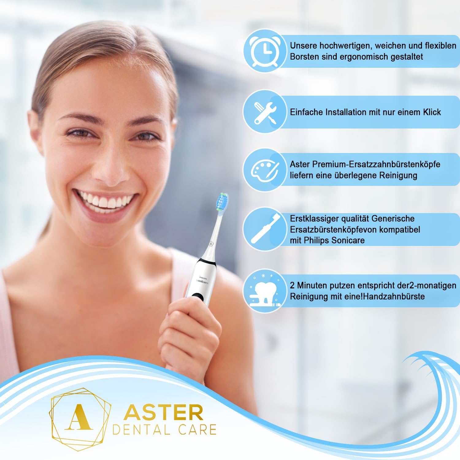 Thumbnail 5 de Aster Aufsteckbürsten 8 Stück kompatibel mit Philips Sonicare
