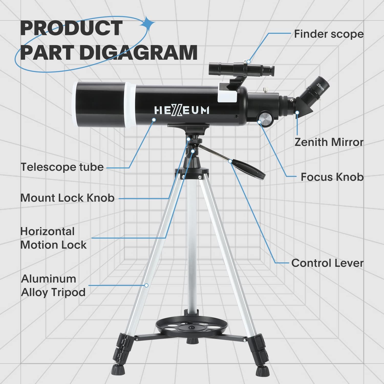 Thumbnail 4 de 80mm Aperture 600mm Telescope for Beginners