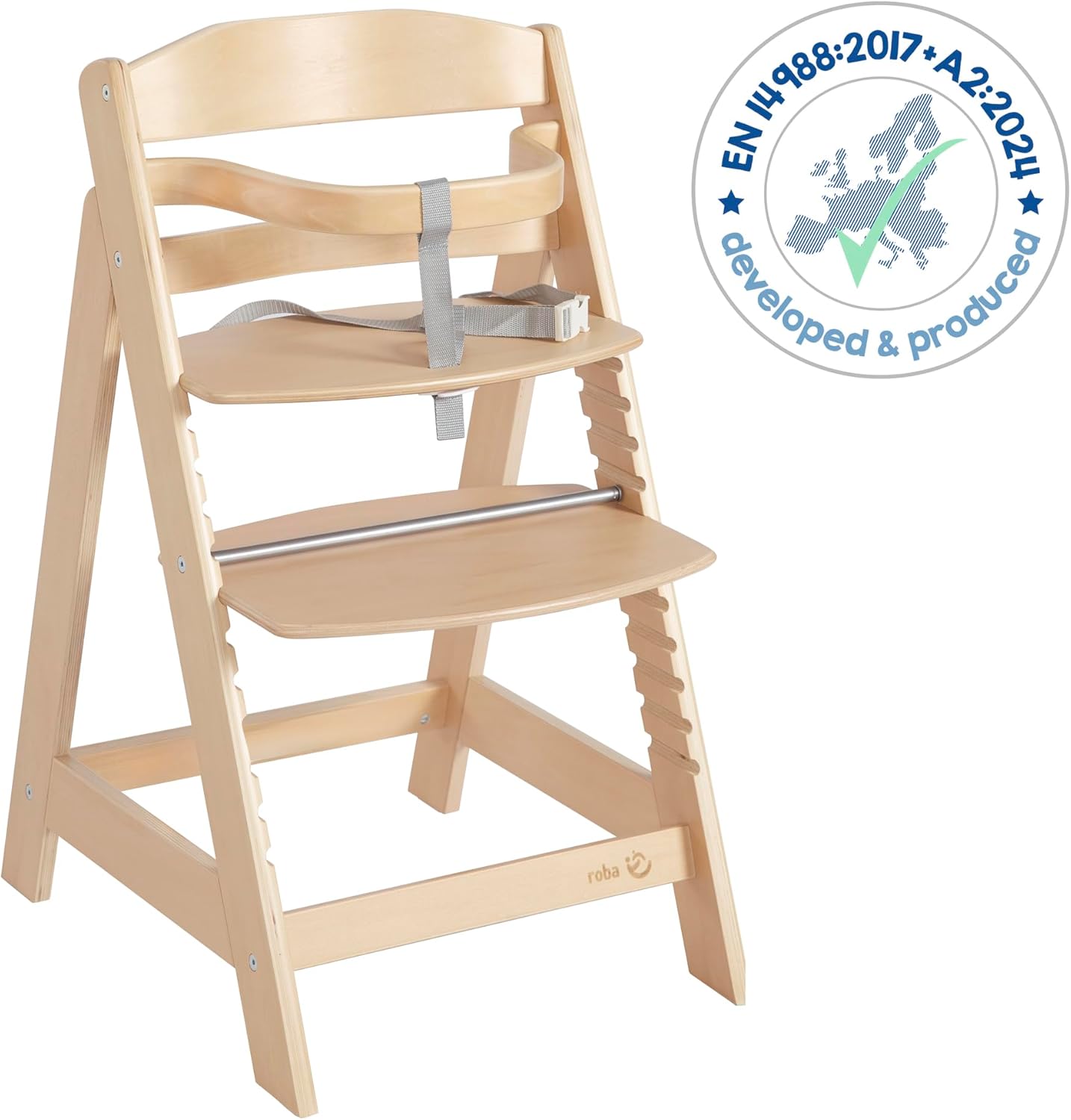 Thumbnail 6 de Roba Seggiolone Scalabile Sit Up III in Legno Naturale – Altezza Regolabile, Sicurezza 3 Punti, fino a 50 kg