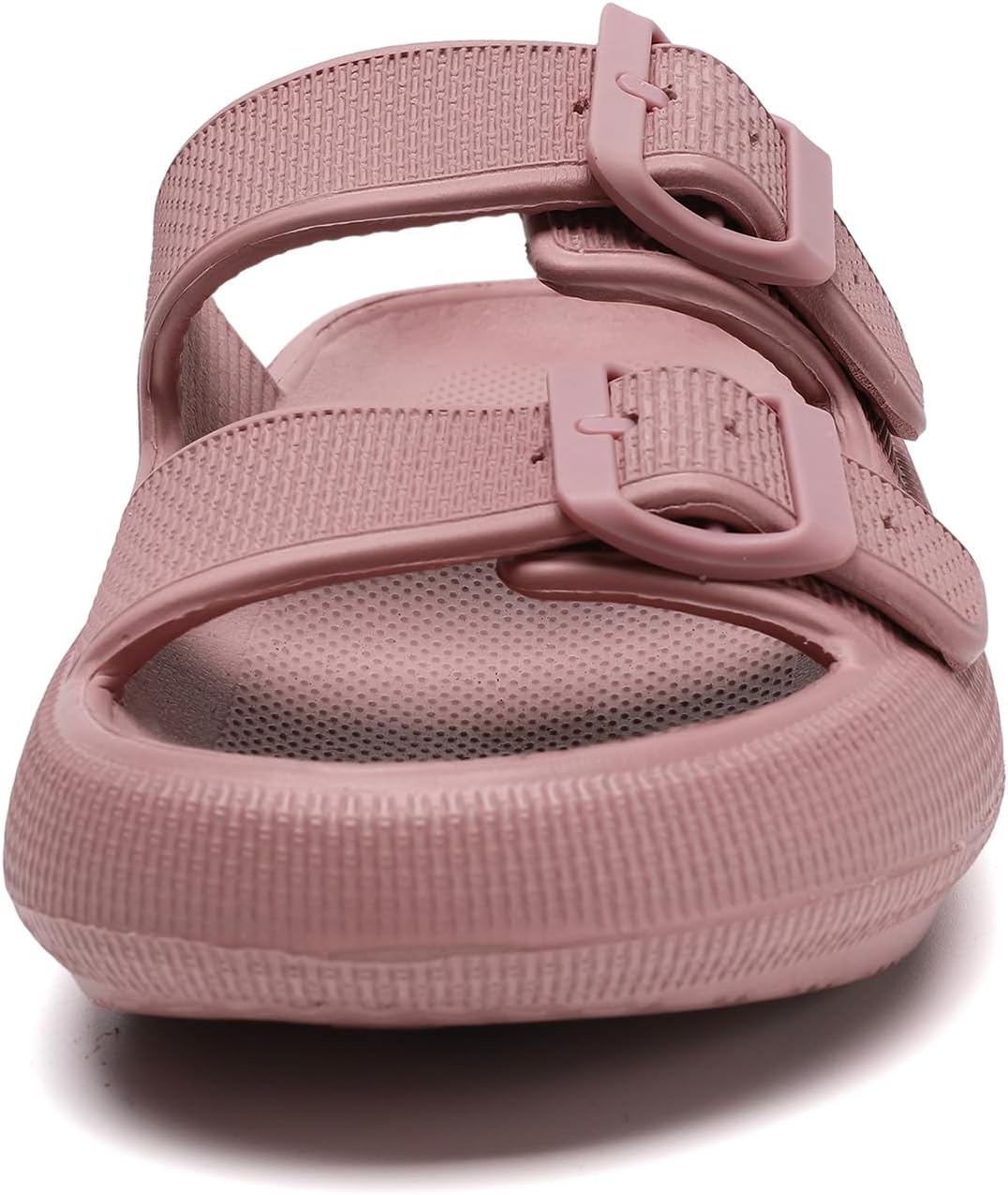 Detalle de Waysoland Cozyslides Original Damen/Herren Wolkenschuhe: Verstellbare Schnallen, rutschfest, schnell trocknend, 4 cm Zwischensohle