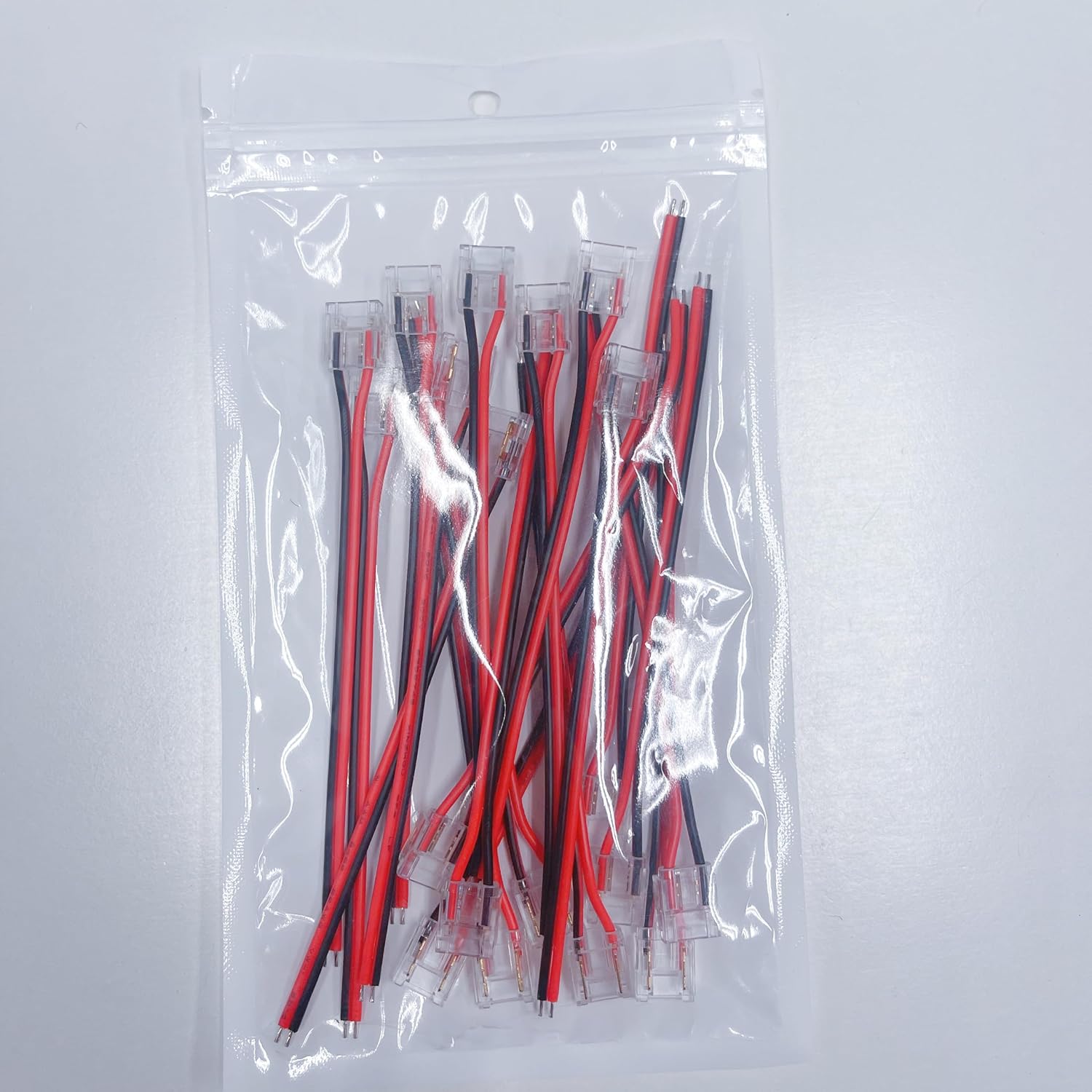 Detalle de Clearhill CON-C-8MM2PIN-WTS20P 2-polige ledstripconnectoren, 8 mm, 20 stuks
