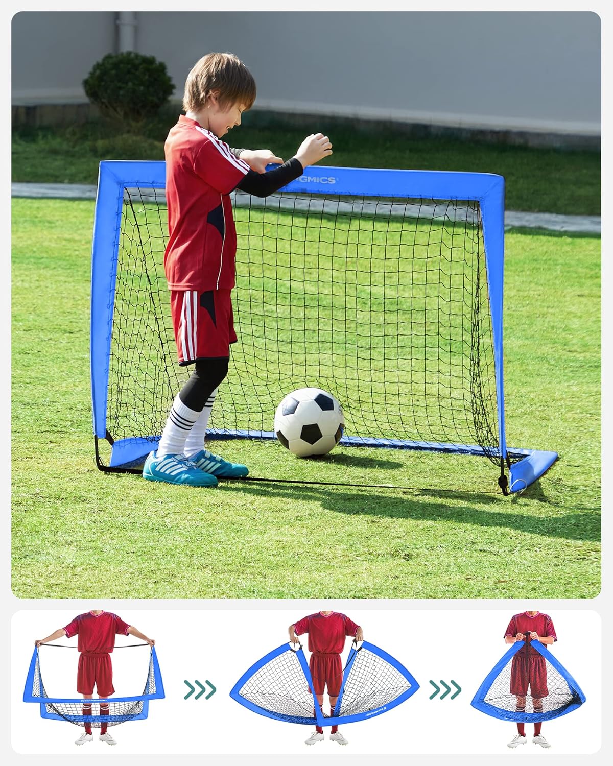 Thumbnail 4 de Cages de football pliables SONGMICS – lot de 2 pour enfants, montage rapide