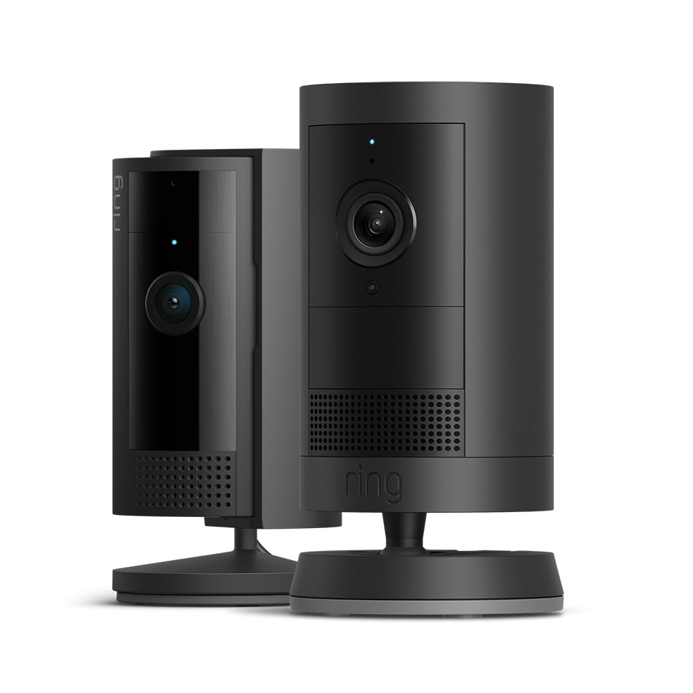 Detalle de Ring Außenkamera Plus Akku (Outdoor) + Innenkamera 2. Gen. – Retinal 2K, kabellose Sicherheitslösung mit Selbstinstallation