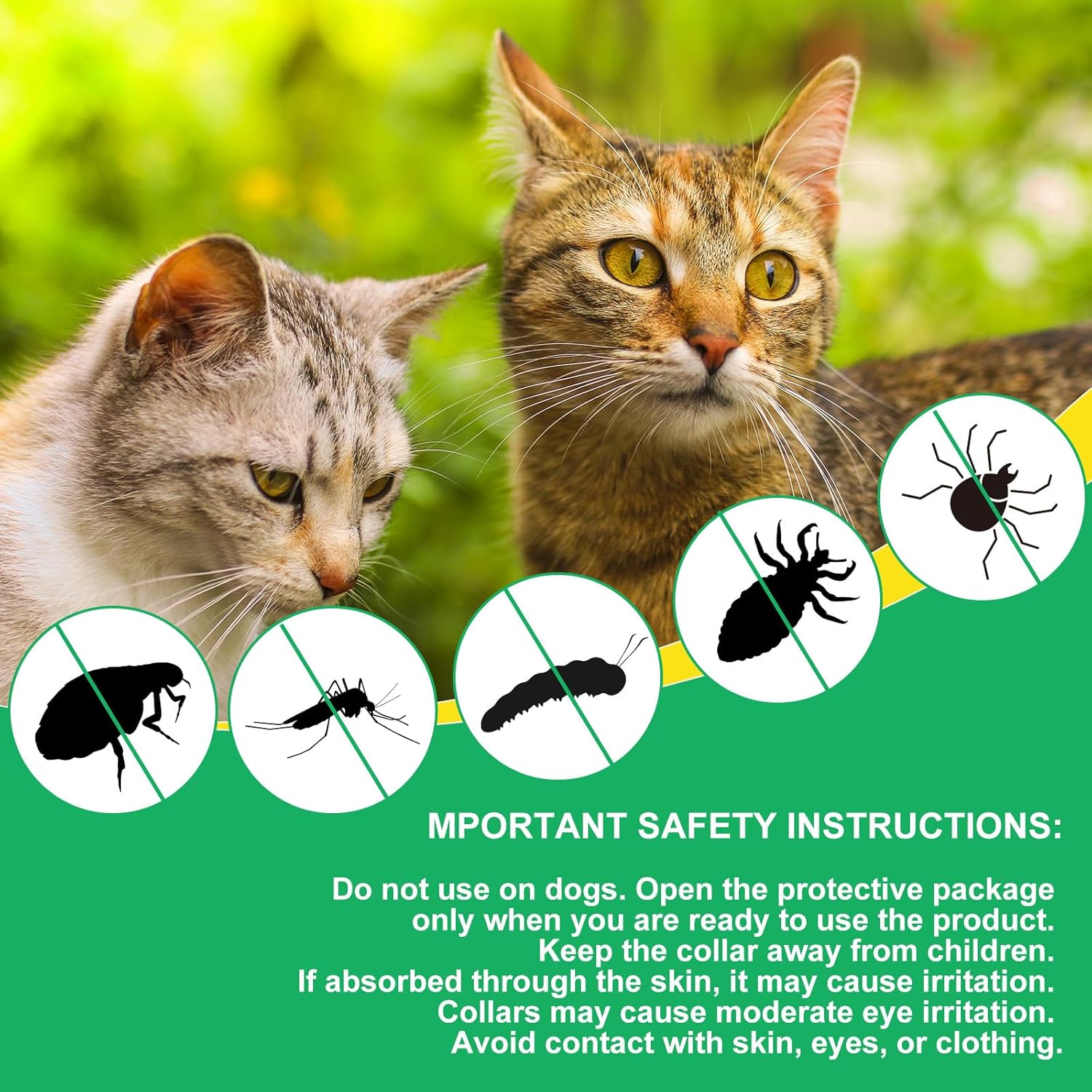 Detalle 2 de Collare antiparassitario per gatti 24 mesi 🐾