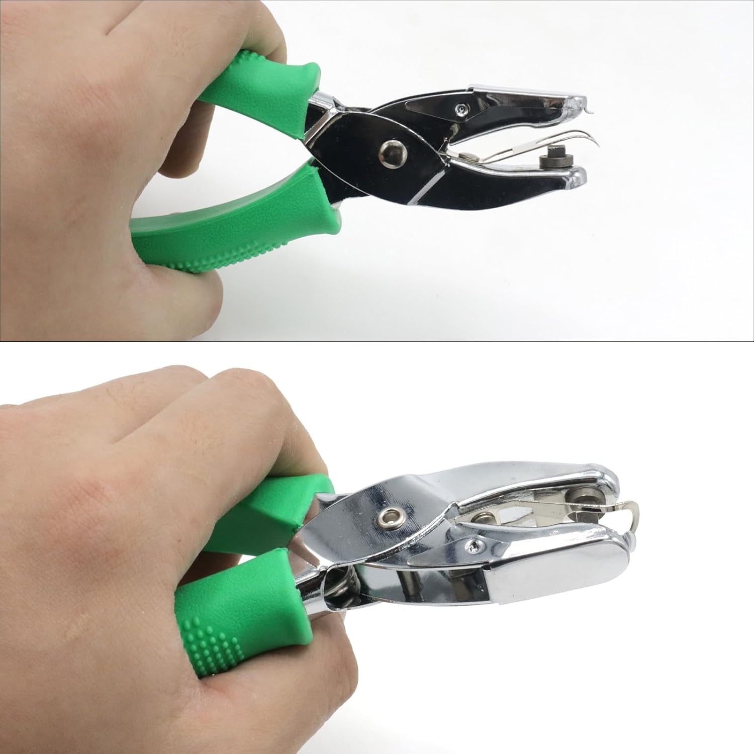 Detalle de Joyangy 正方形穴パンチ 4.5mm、金属製・くず受け付きの携帯型ペーパーパンチャー