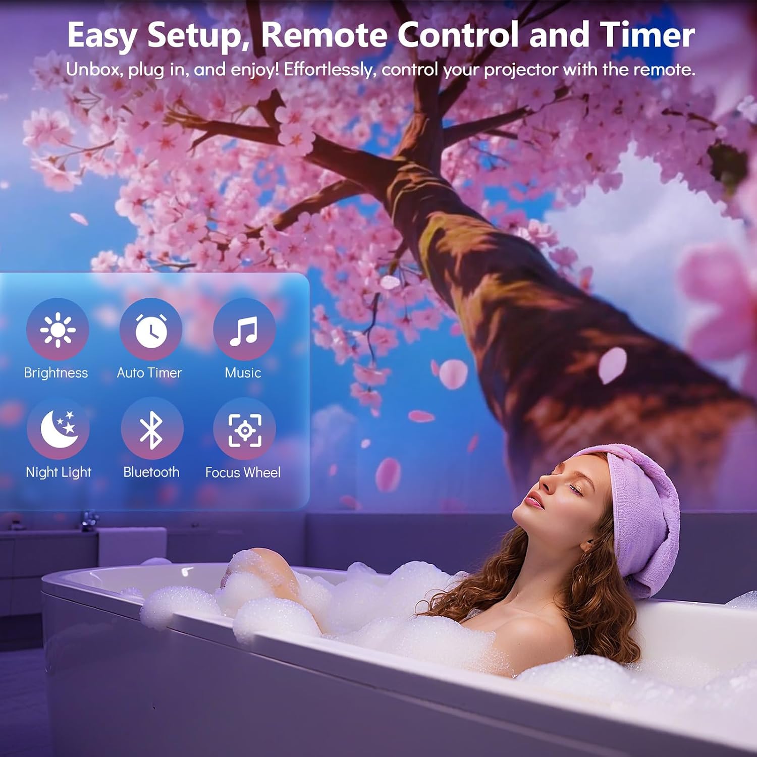 Thumbnail 5 de Rossetta 3D Galaxy Projector with 60 Scenes, Bluetooth Speaker and Timer