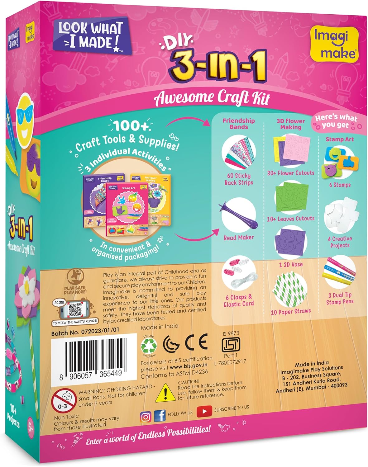 Detalle de Imagimake Kids' Craft Kit, 3-in-1
