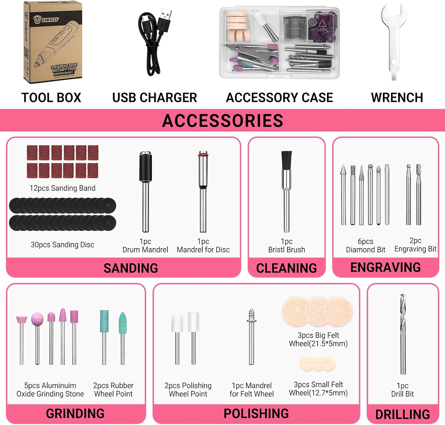 Thumbnail 1 de DEKOPRO Mini Cordless Rotary Tool 3.7V for DIY 🛠