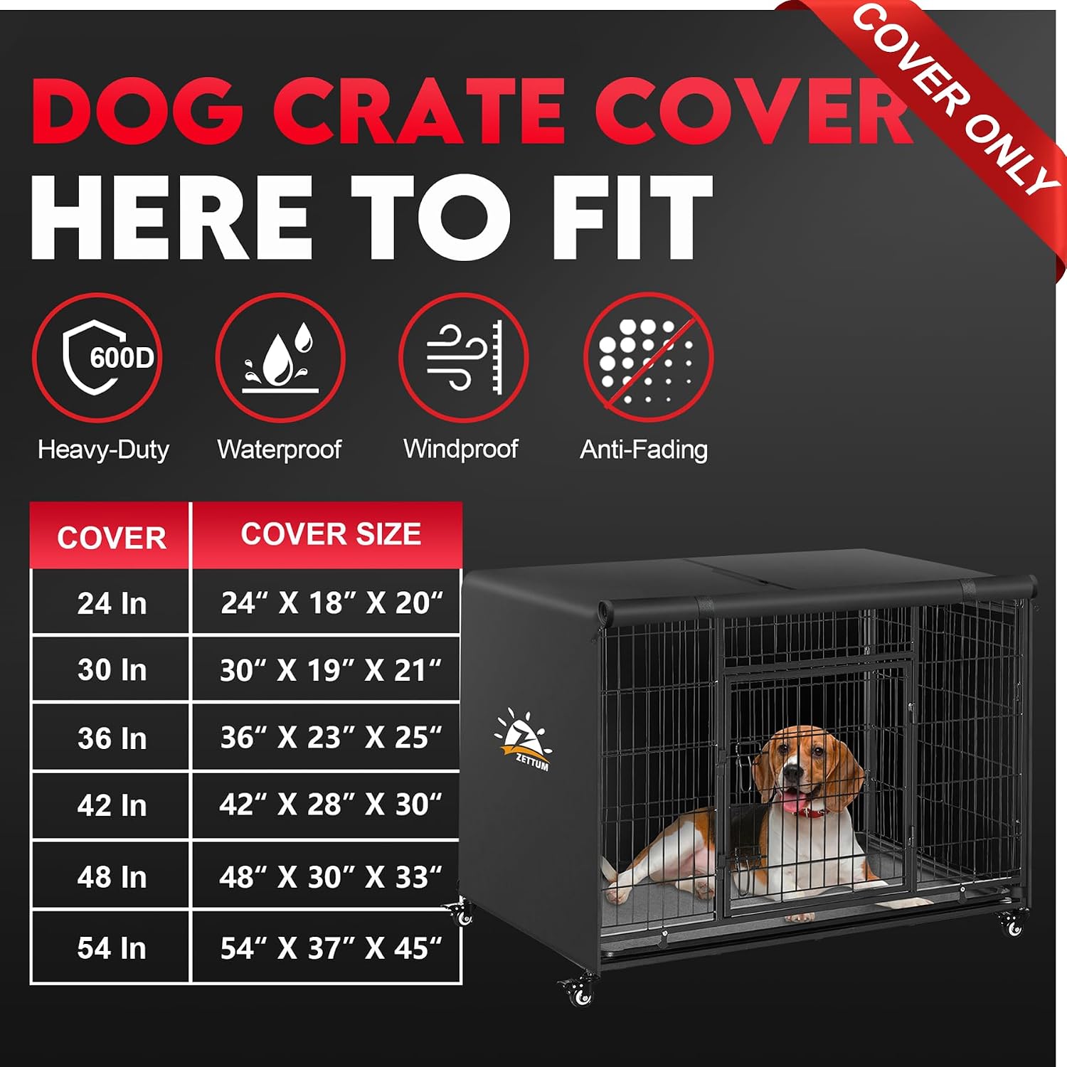 Thumbnail 2 de Zettum 24 Inch Dog Crate Cover