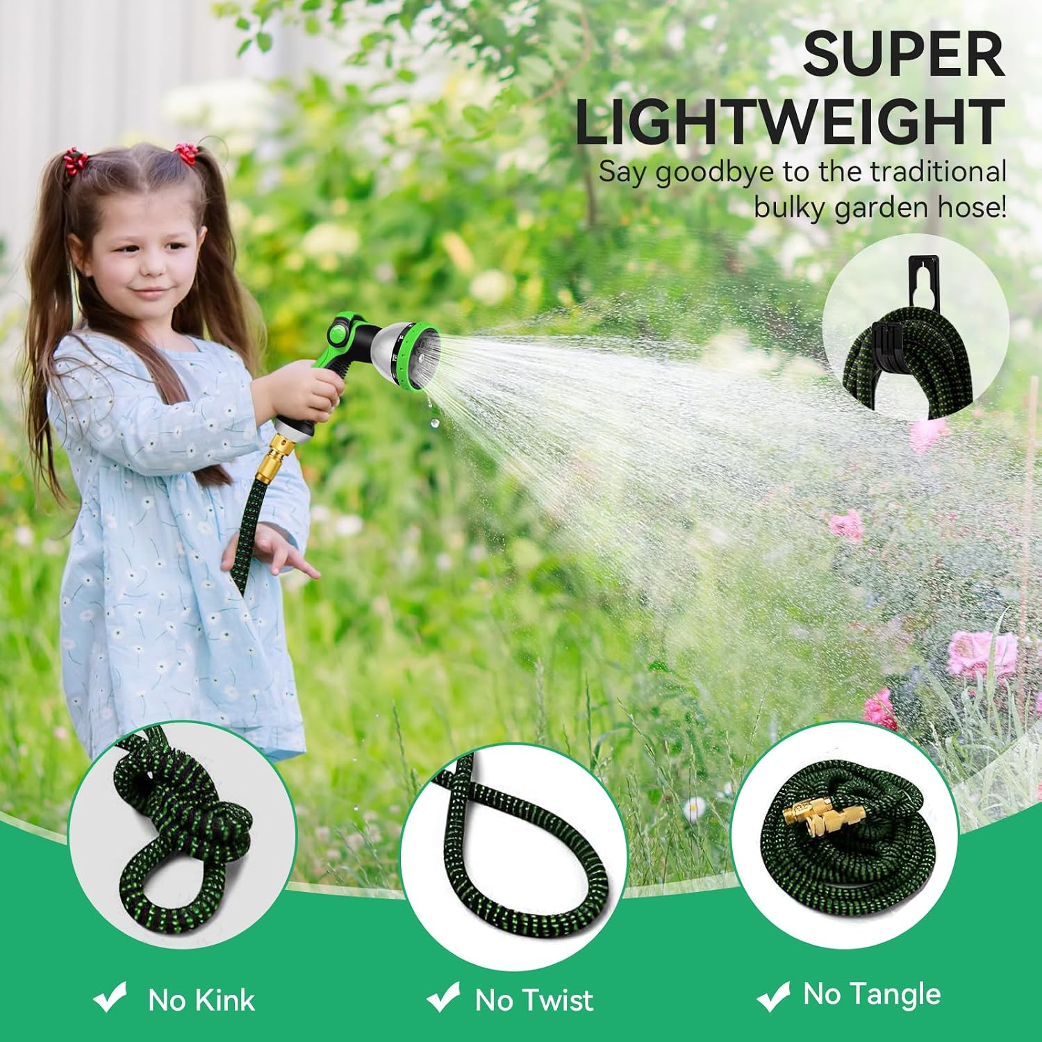 Detalle 2 de Yofidra 100FT Expandable Hose Pipe with 10-Pattern Spray Gun
