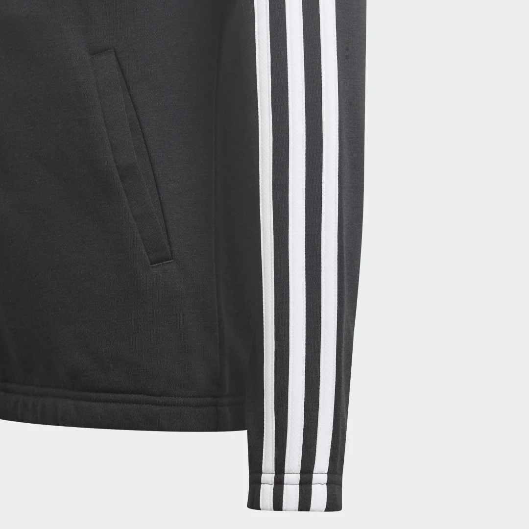 Thumbnail 3 de Chaqueta con capucha Essentials 3 bandas de Adidas (color negra)