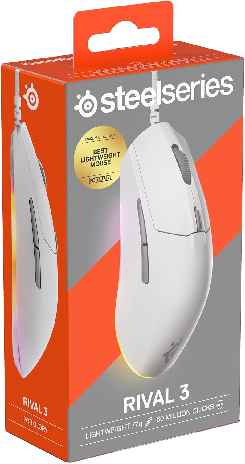Thumbnail 11 de SteelSeries Rival 3 Gen 2 Ratón Gaming 8500 DPI RGB ⚪