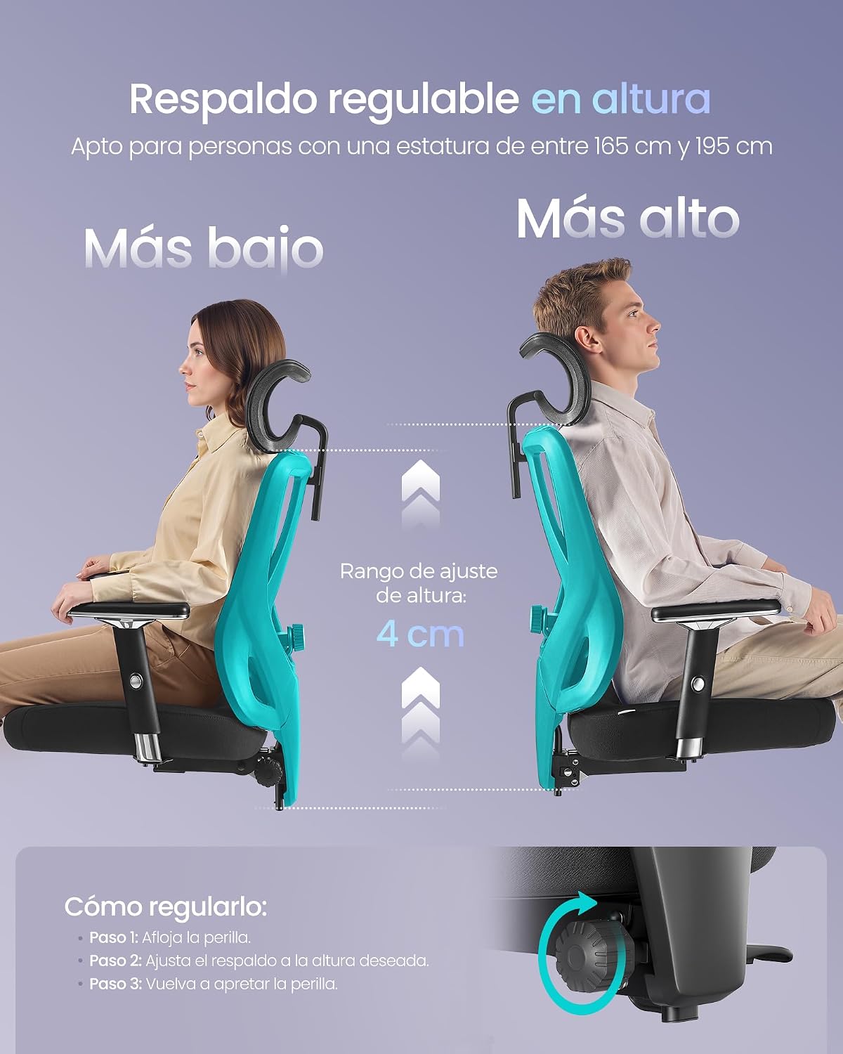 Thumbnail 3 de SONGMICS Silla Ergonómica OBN067BH01