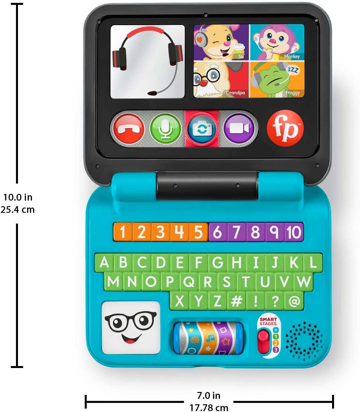 Detalle de Fisher-Price Laugh & Learn Let's Connect Laptop – UK Edition (HGW96)
