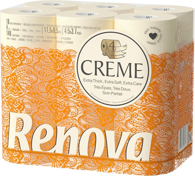 Renova Papel Higiénico Creme 18 Rollos 🧻