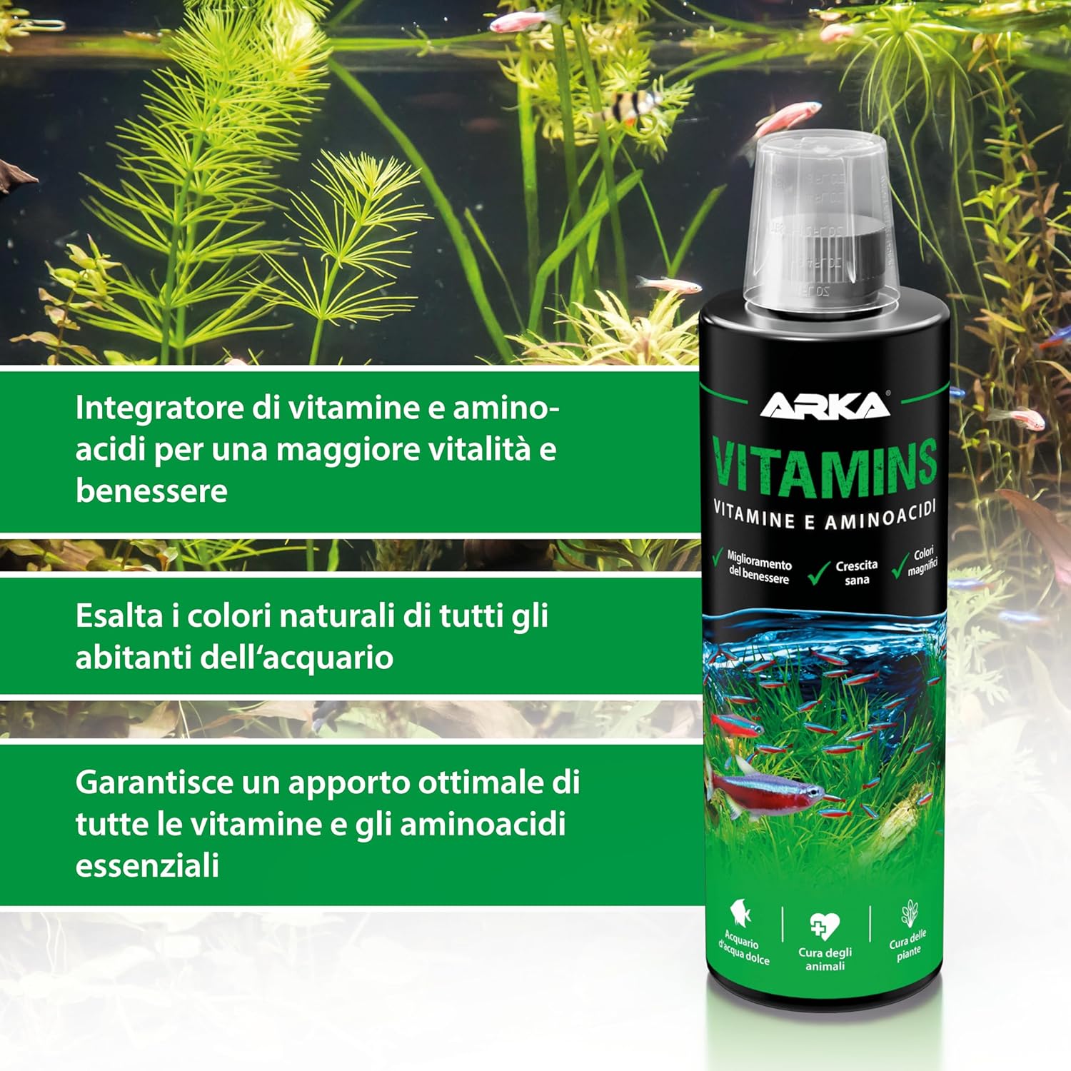 Detalle 2 de Integratore per pesci Vitamins 473 ml – multivitaminico liquido per acquari dolci