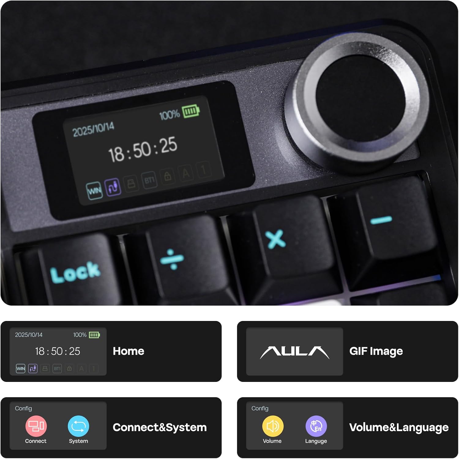 Detalle 2 de EPOMAKER X Aula F108 PRO 8000mAh keyboard ⌨