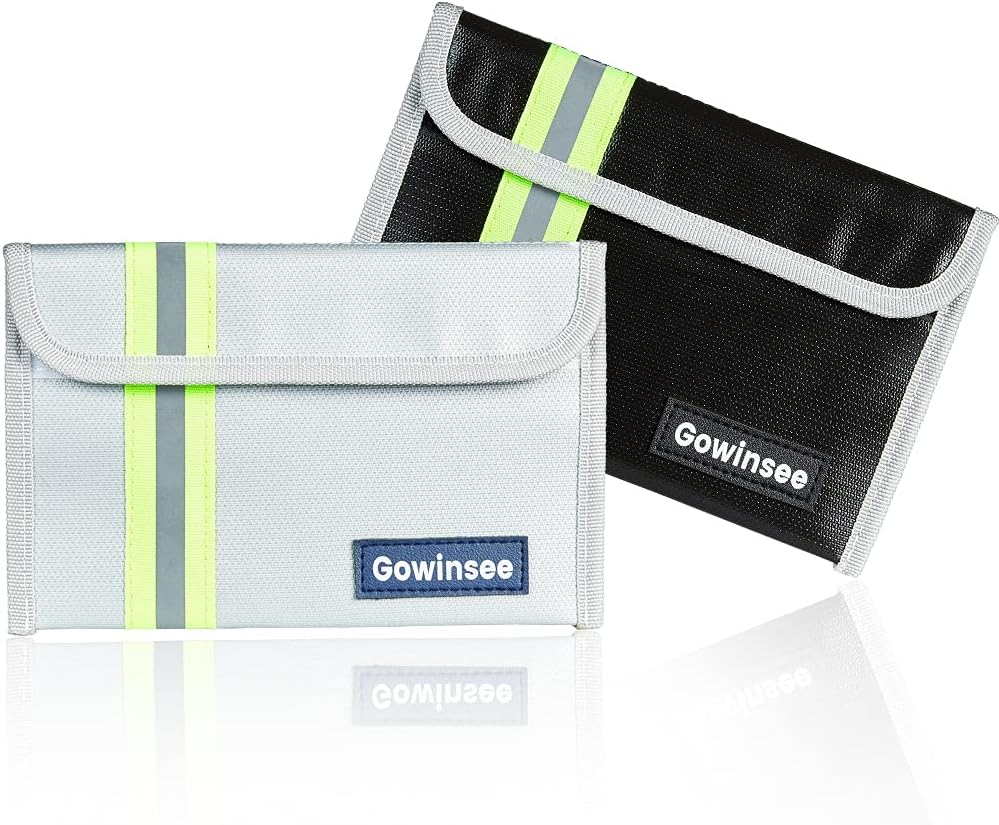 Detalle de 2 Stück Feuerfeste Tasche – Kleine Feuerfeste Geldtasche (12,7 x 20,3 cm, 6500 °F) mit Wasserschutz