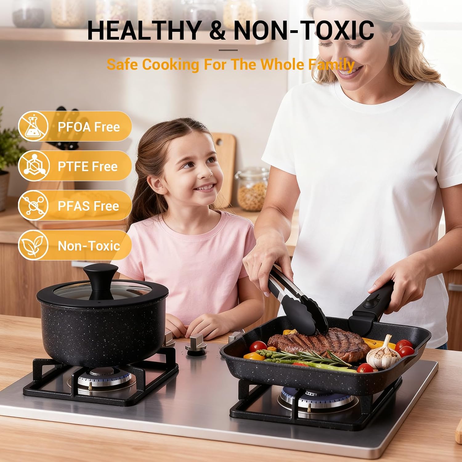 Thumbnail 3 de Ammeloo 21 Pcs Nonstick Cookware Set