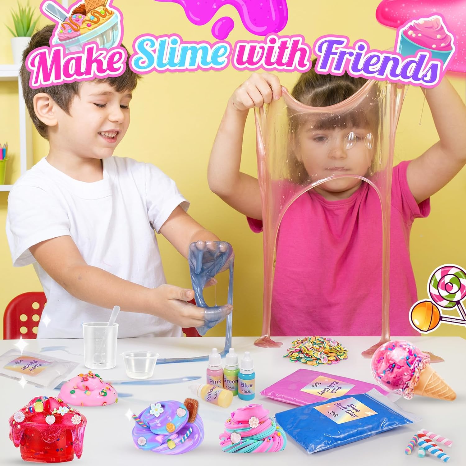 Detalle de Adeokay Slime per Bambini: kit di slime alla frutta e dessert per creazioni infinite (6–12 anni)