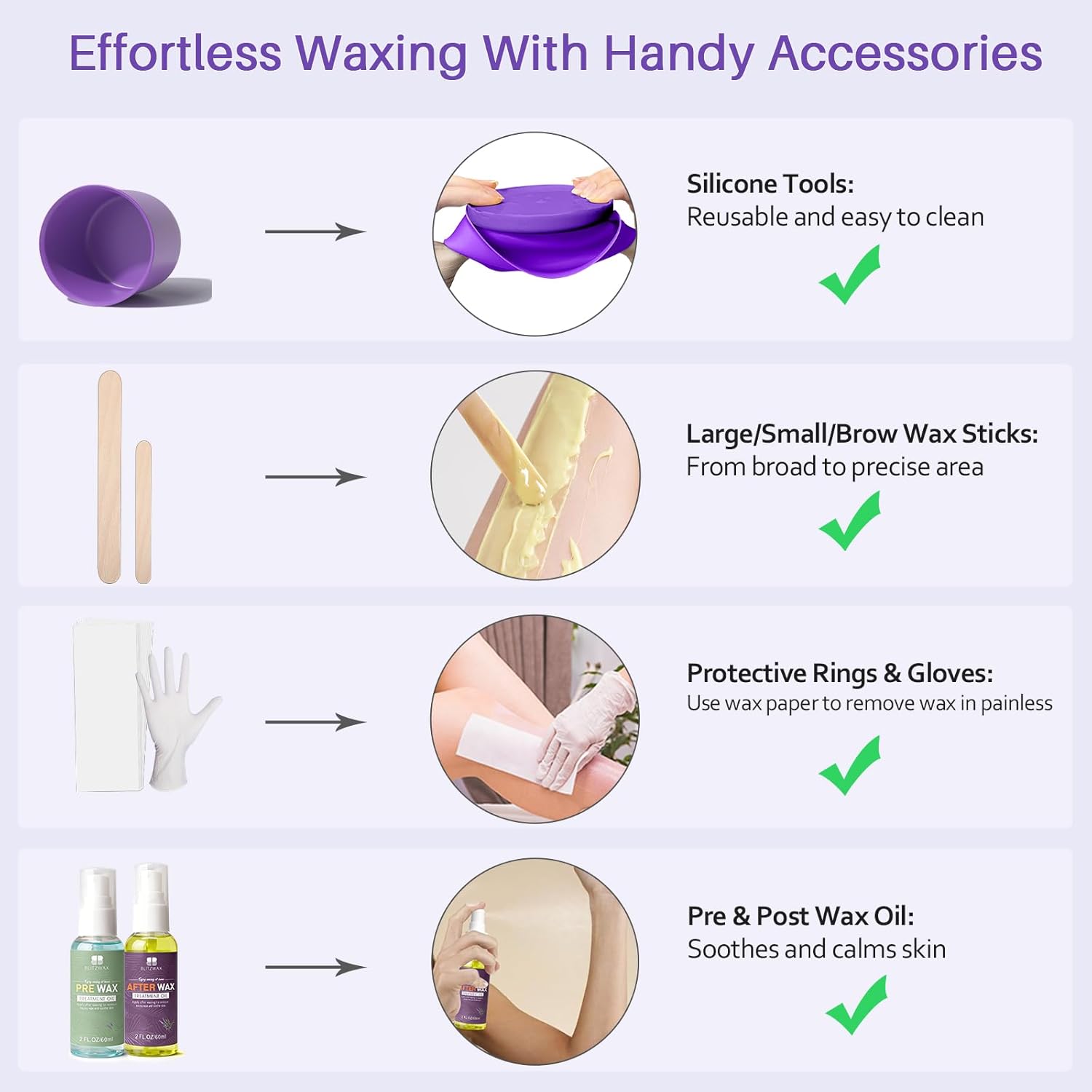 Thumbnail 6 de BLITZWAX Brazilian and Bikini Waxing Kit 51 pcs