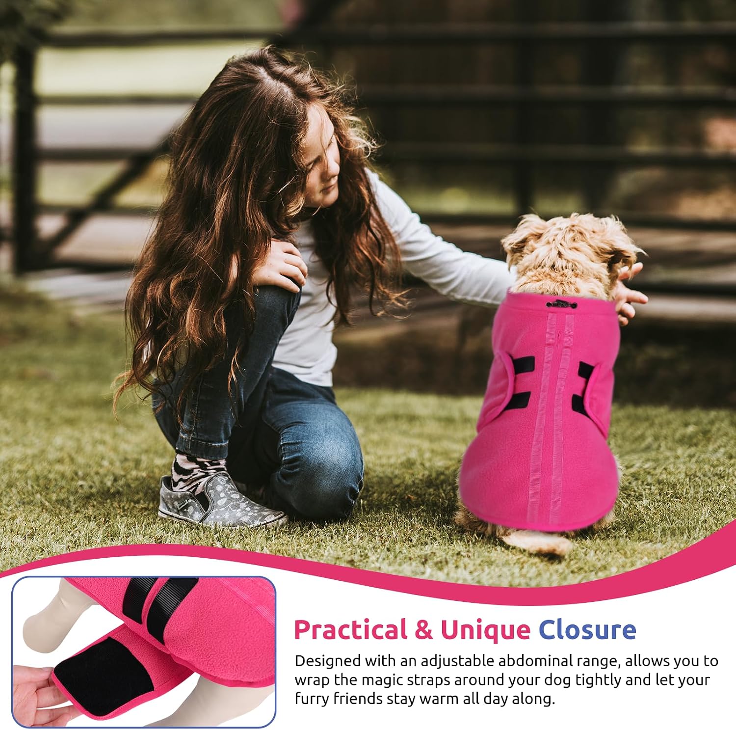 Thumbnail 5 de PUZAUKAL Adjustable Dog Fleece Jumper Vest M