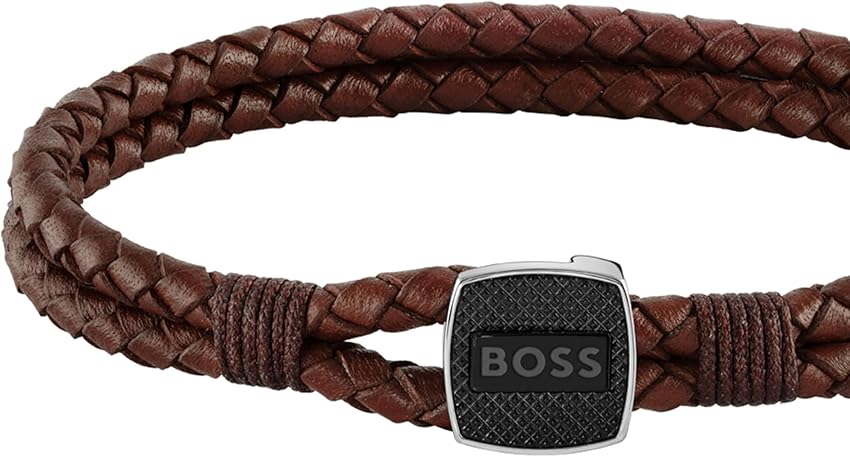 Detalle 2 de BOSS Jewelry SEAL Pulsera para hombre — negro o marrón 🧿