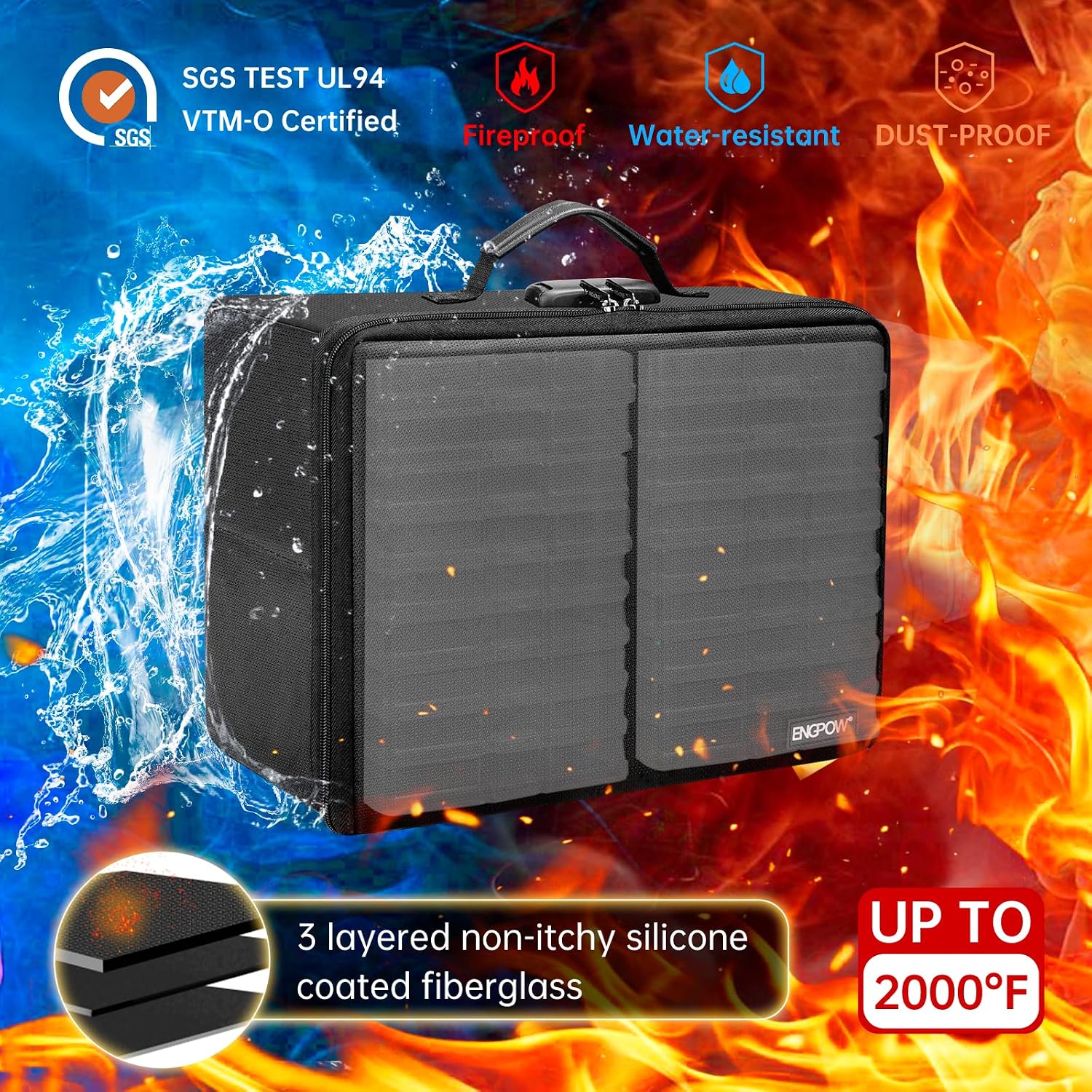 Thumbnail 5 de ENGPOW Photo Storage Box 18-slot, fireproof organizer