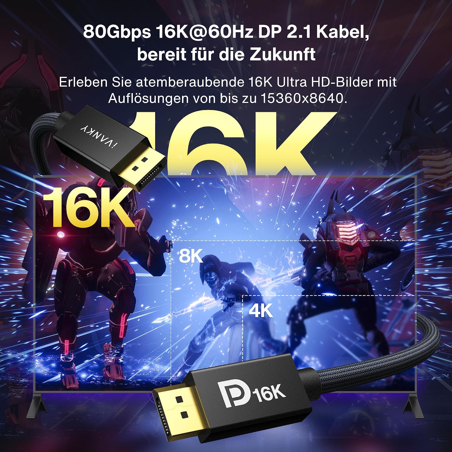 Detalle 2 de IVANKY 16K DP Kabel 2.1 2M