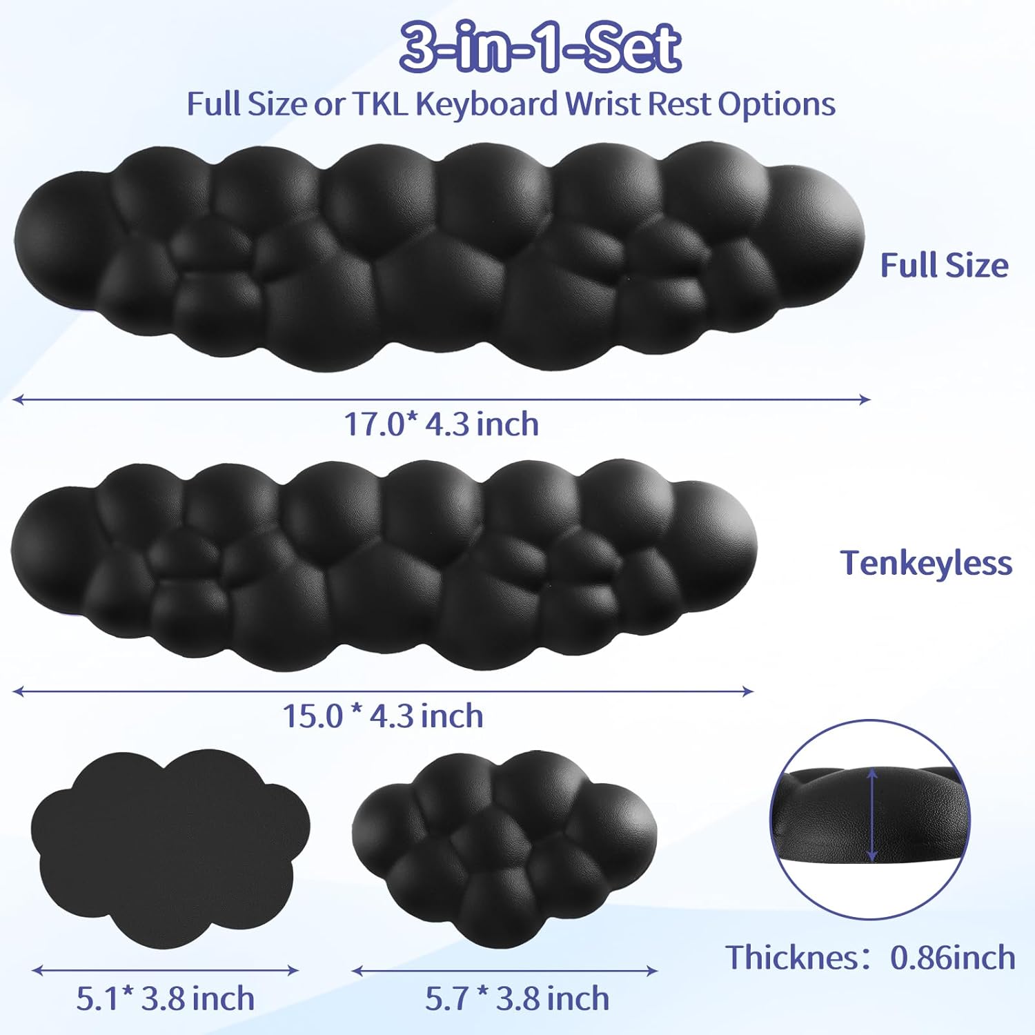 Thumbnail 6 de Sushret Cloud Wrist Rest Keyboard: Cloud Comfort for Your Desk