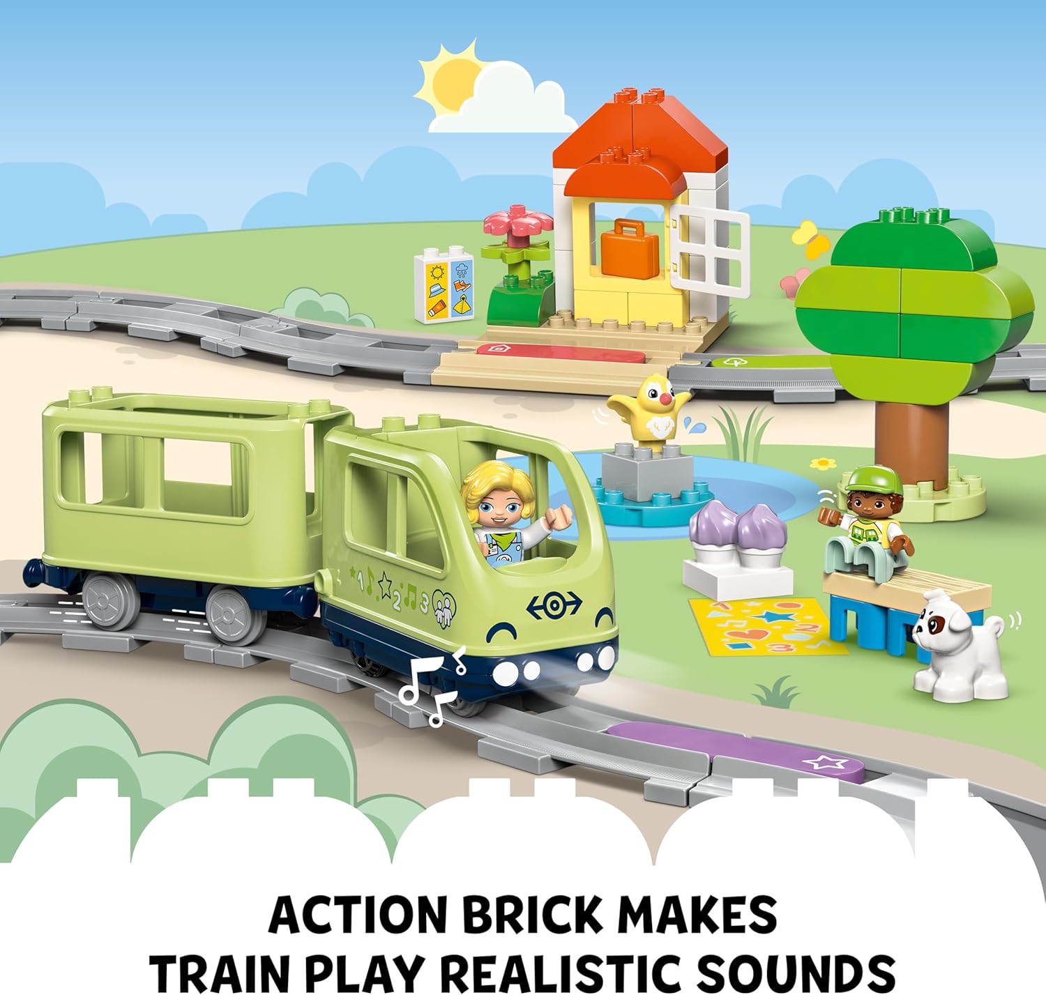 Detalle de LEGO DUPLO Interactive Adventure Train Set 10427 – Toddler learning toy for 2+ year olds