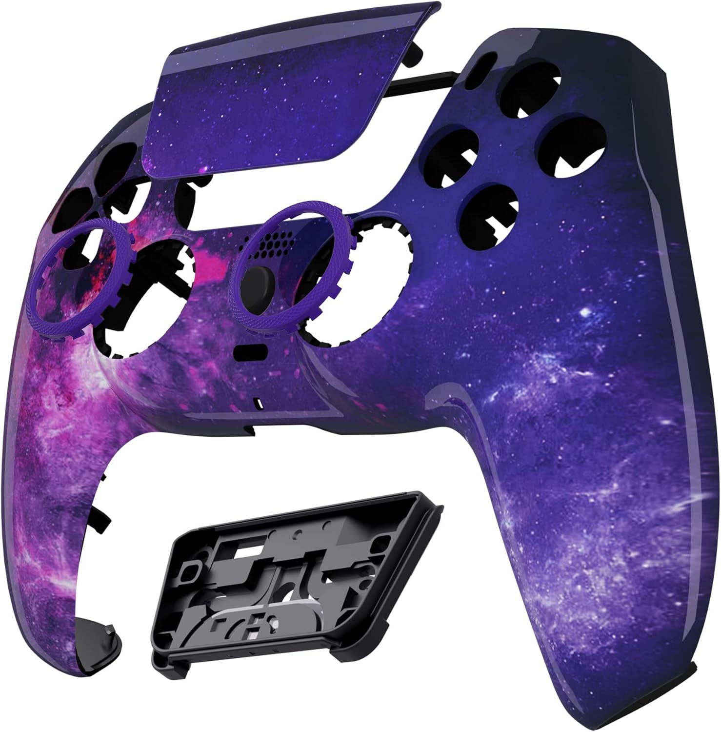 Thumbnail 4 de eXtremeRate LUNA Nebula Galaxy Front Shell Touchpad for PS5 Controller (BDM-010/020/030/040/050) – DIY Replacement