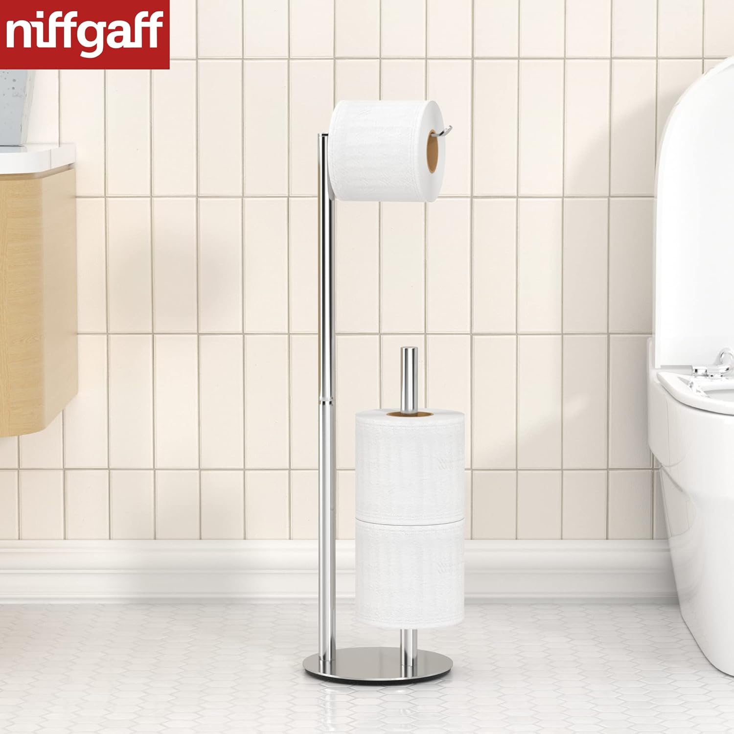Thumbnail 6 de Porta carta igienica in acciaio inox con dispenser per 3 rotoli