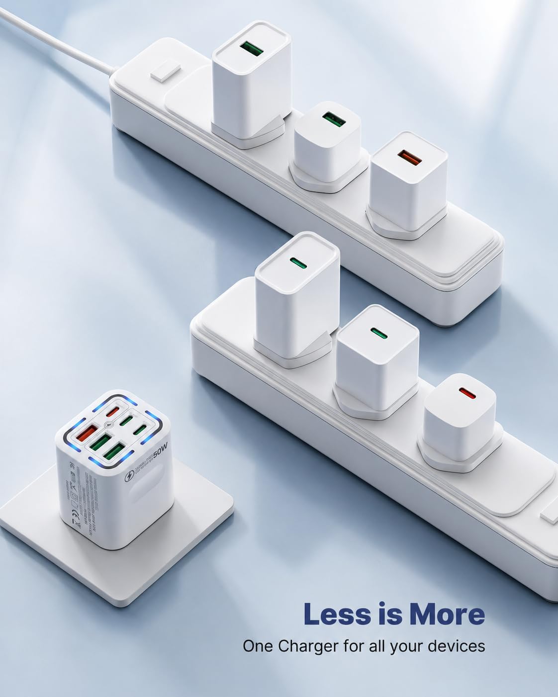 Detalle de Tupneuf USB C 50W 6-Port fast charger