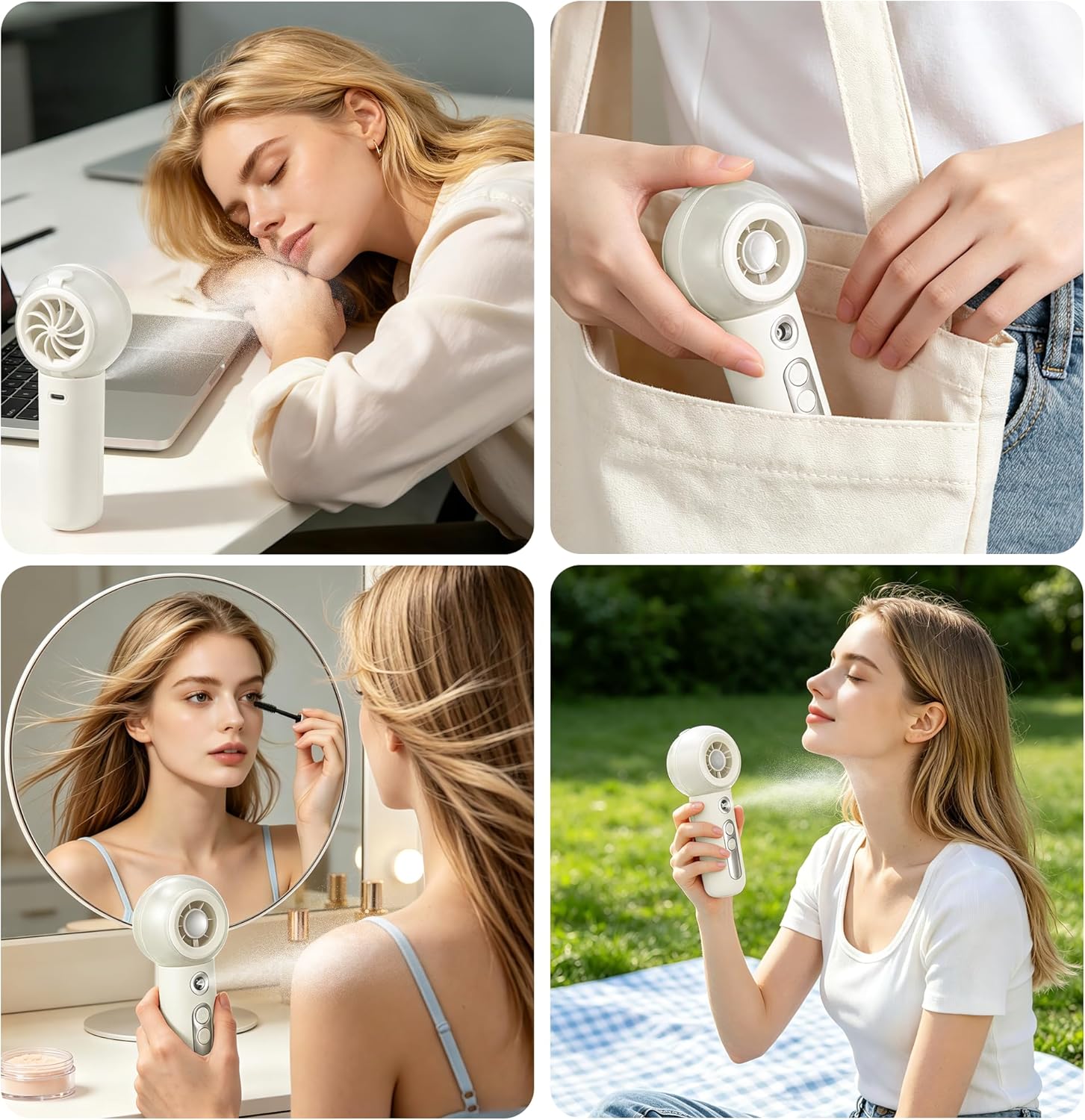 Thumbnail 6 de Ciaien Portable Misting Fan: Compact Handheld Cooler with Mist and LED Display