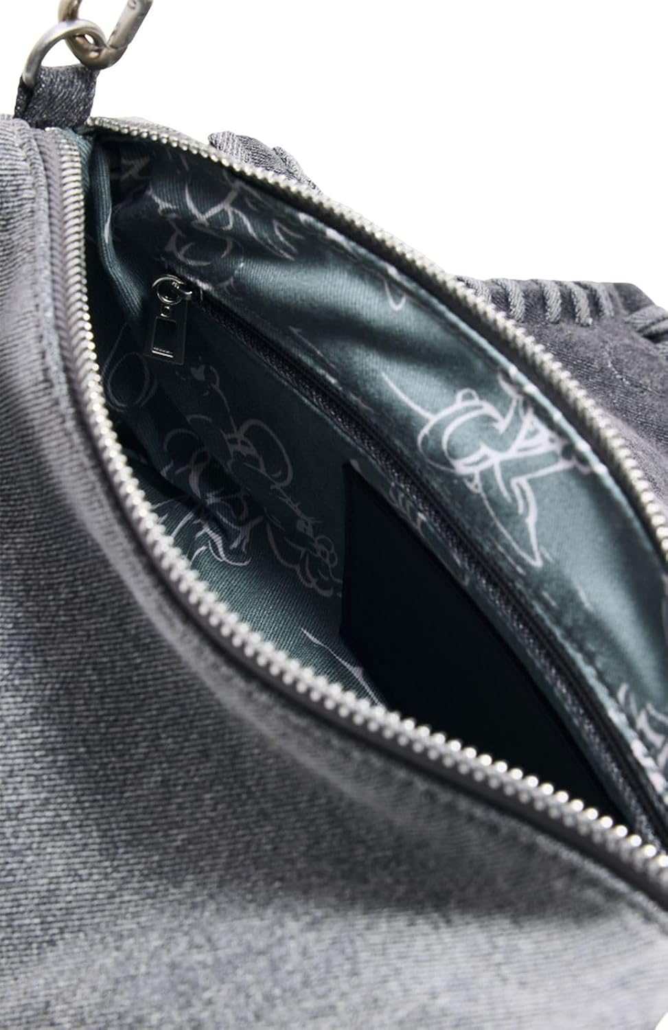 Thumbnail 2 de Desigual borsa a tracolla Mickey Kiss Naron Flap Bag Denim Light Grey