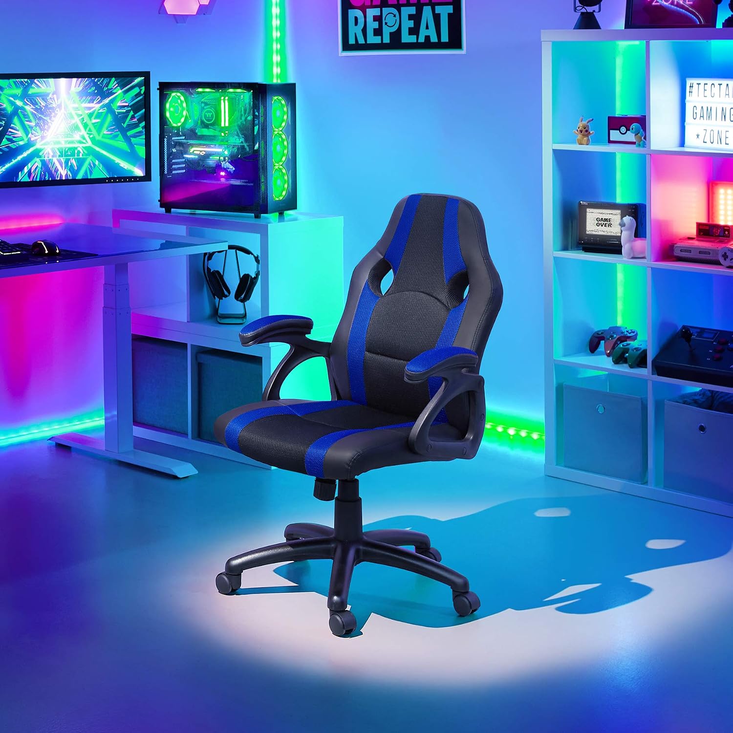 Detalle 2 de tectake Silla Gaming ergonómica con ajuste