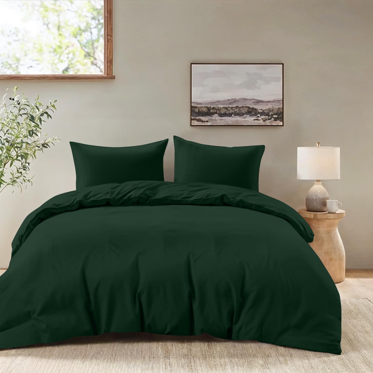 Thumbnail 6 de Dreamzie Bettwäsche-Set 135x200 cm (4-teilig) Beige – Mikrofaser mit 2 Kissenbezügen 80x80