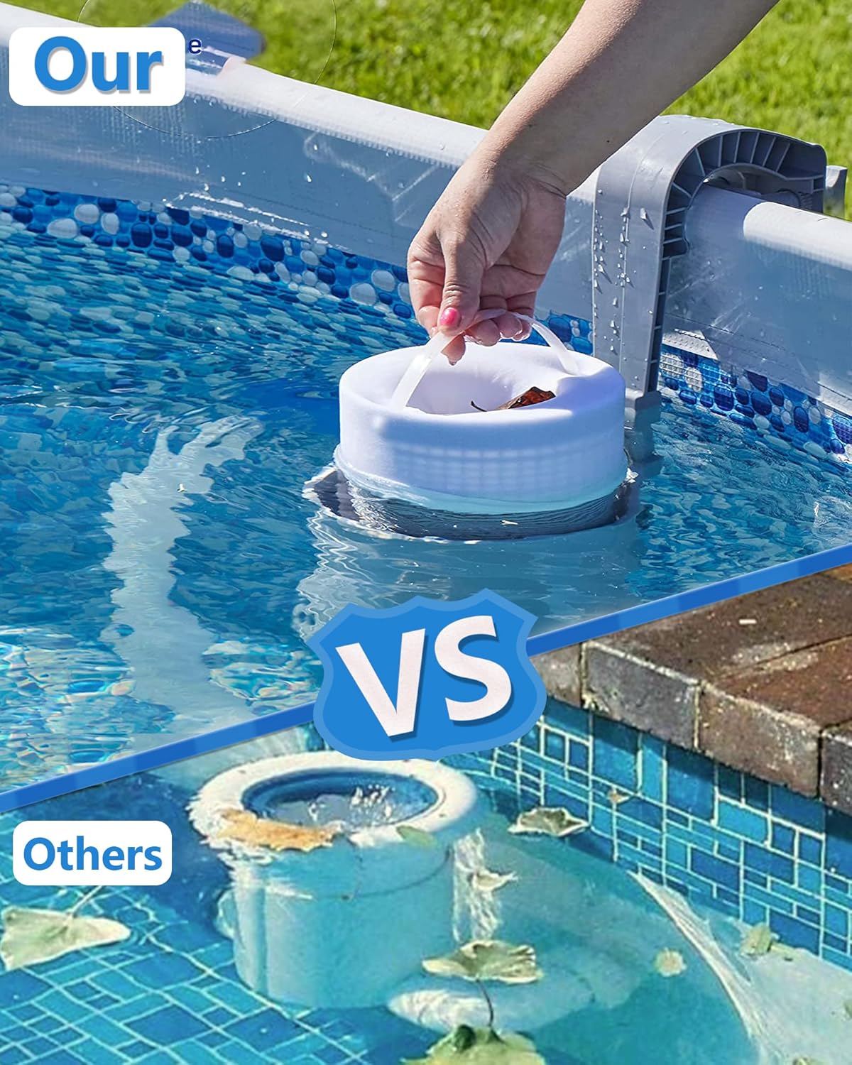 Thumbnail 4 de KGC Calza per Skimmer Piscina 50 Pezzi – Filtri da 7–19 cm, riutilizzabili e lavabili