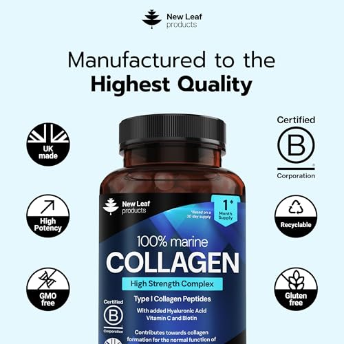 Thumbnail 4 de New Leaf Products Pure Marine Collagen 100% Marine Collagen Type I with Hyaluronic Acid & Vitamin C