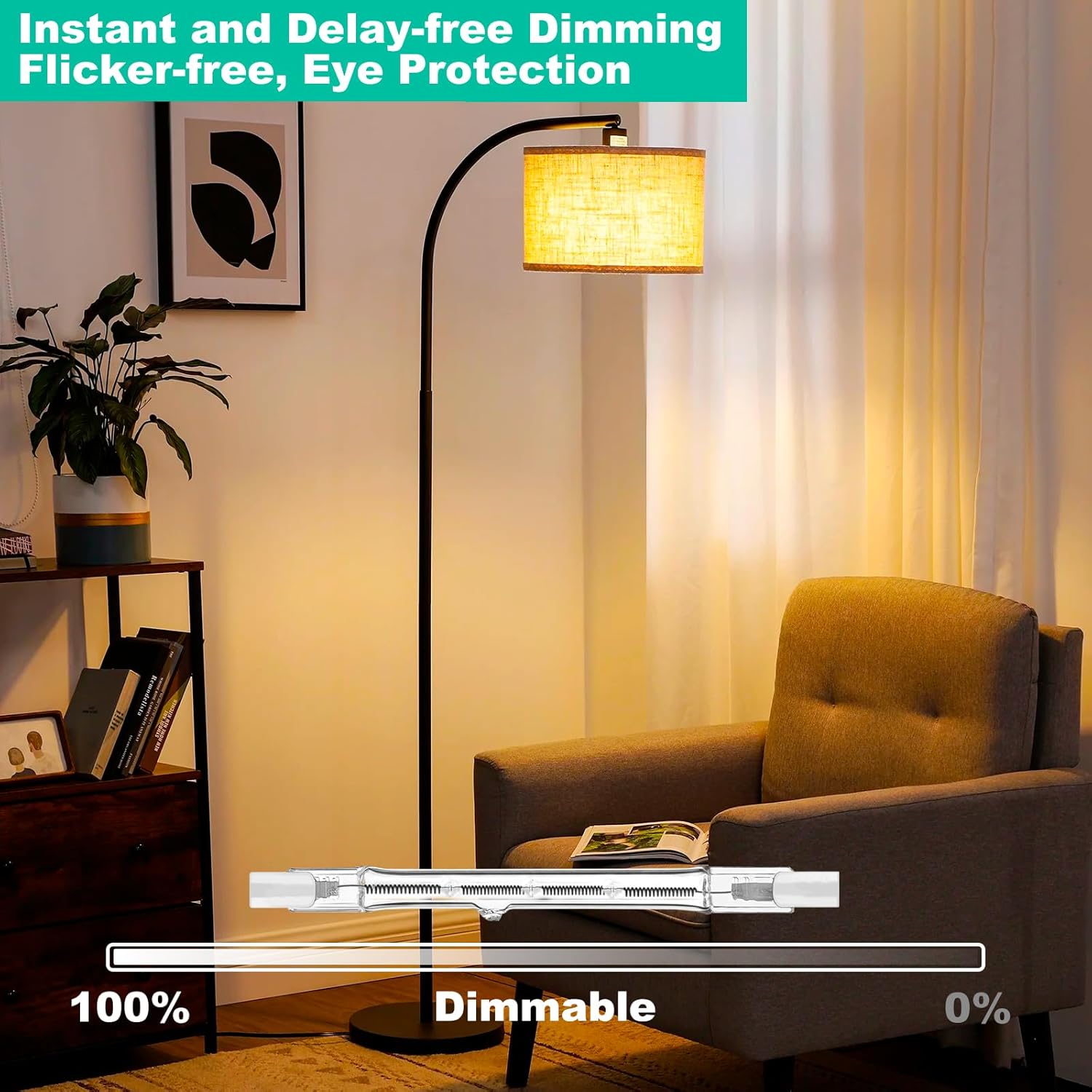 Thumbnail 1 de Jaenmsa r7s Halogen Light Bulbs, 7 Packs – 230W, 118mm, 2700K Warm White
