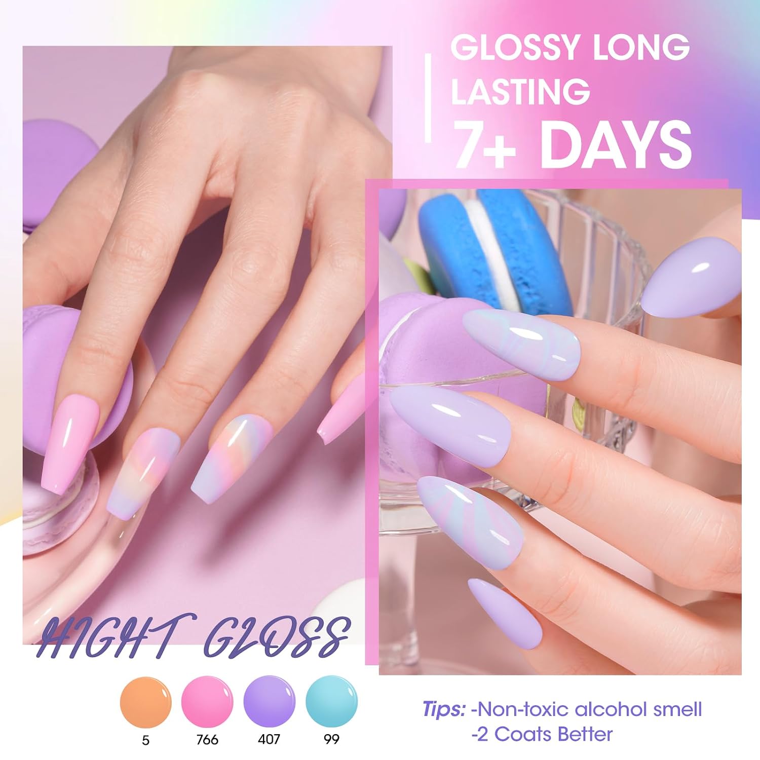 Detalle 2 de GELLEN Pastel Nail Polish 6 Macaron shades